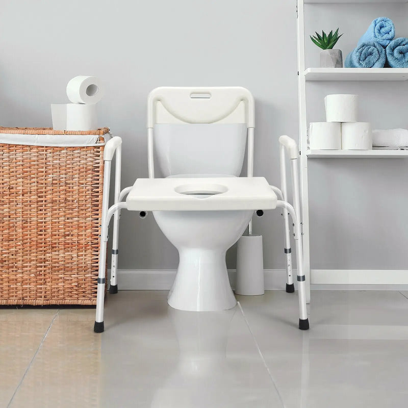 3-in-1 Bedside Commode Portable Toilet with Adjustable Height by DirectDeals