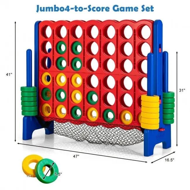 4-to-Score Giant Game Set with Net Storage-Blue by DirectDeals