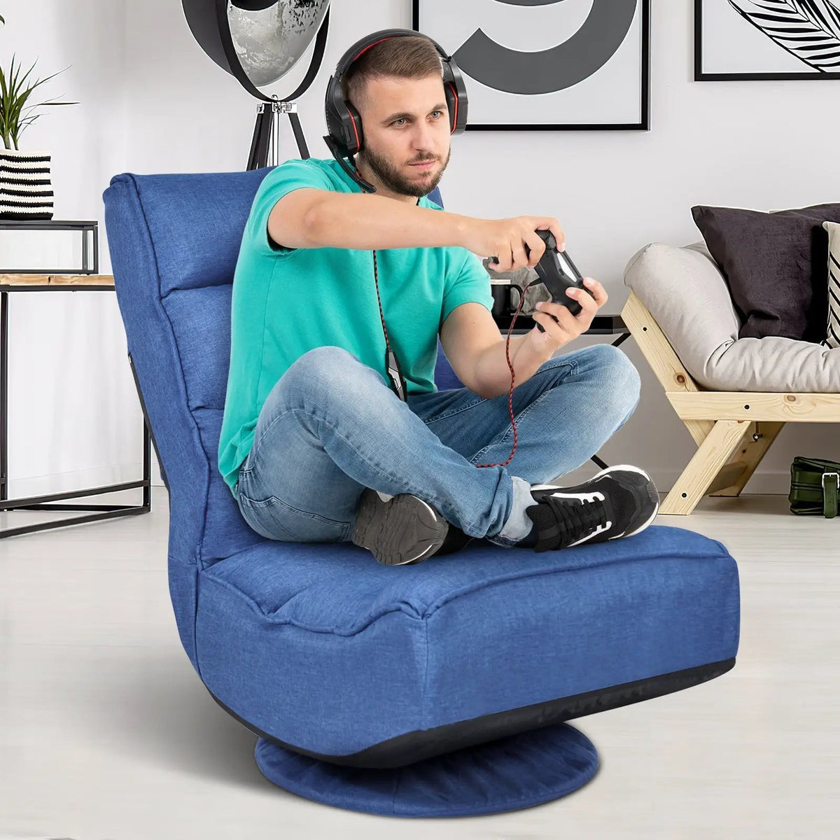 5-Position Folding Floor Gaming Chair, photo 30 of 56