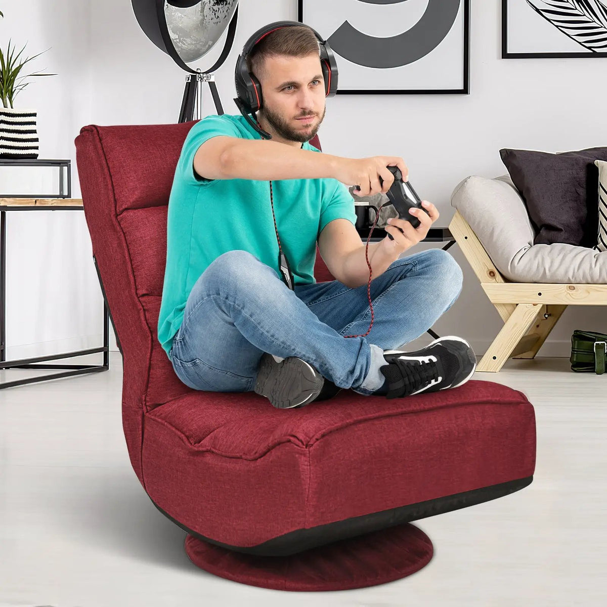 5-Position Folding Floor Gaming Chair, photo 35 of 56