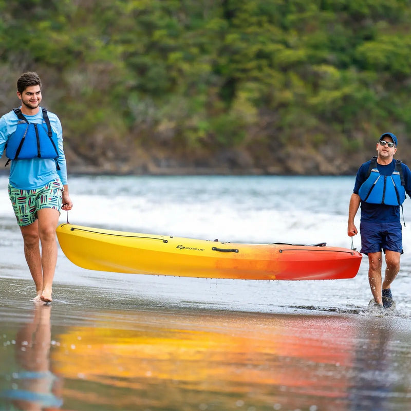 Single Sit-on-Top Kayak with Detachable Aluminum Paddle-Yellow by DirectDeals