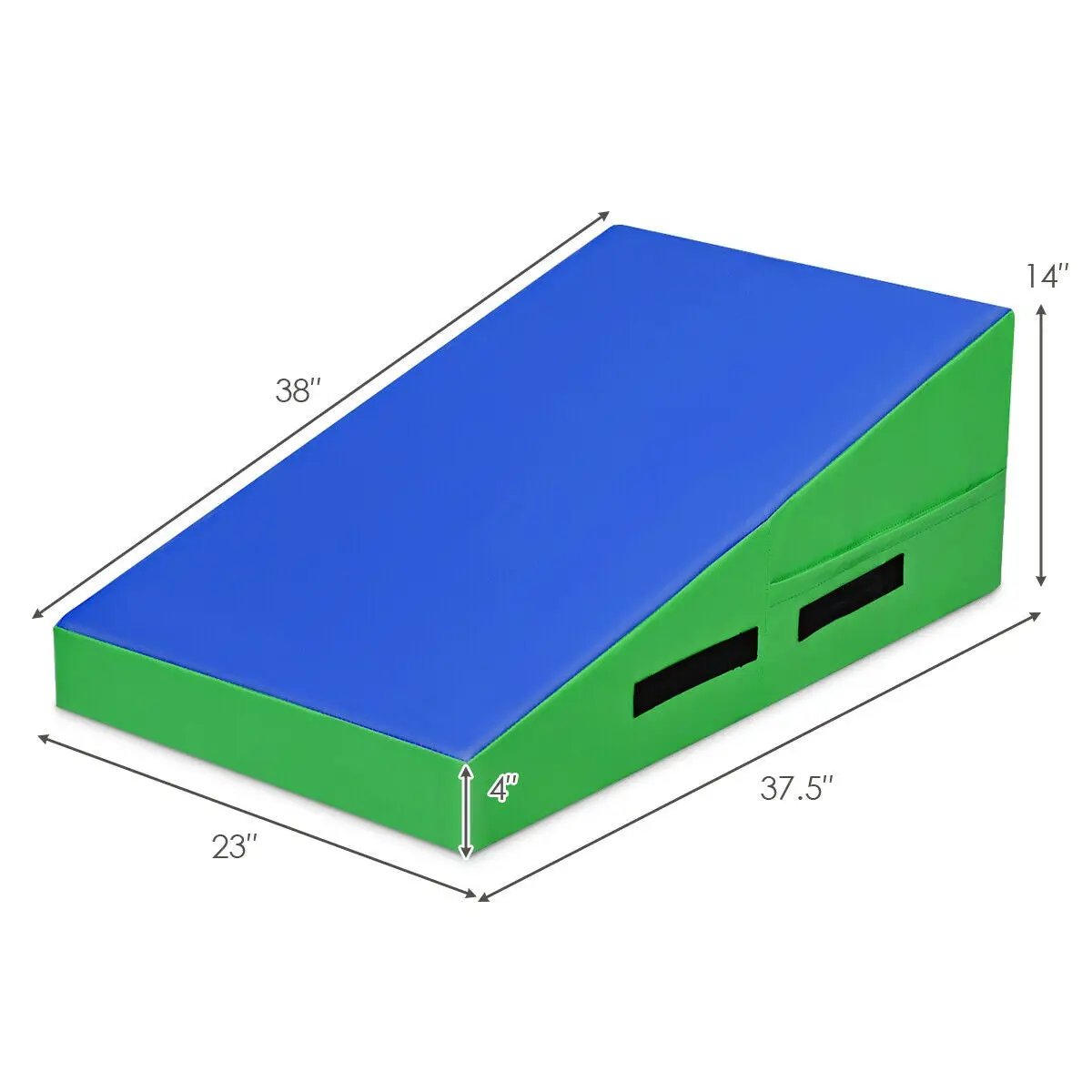 Incline Gymnastics Mat Wedge Ramp Gym Tumbling Exercise Mat by DirectDeals