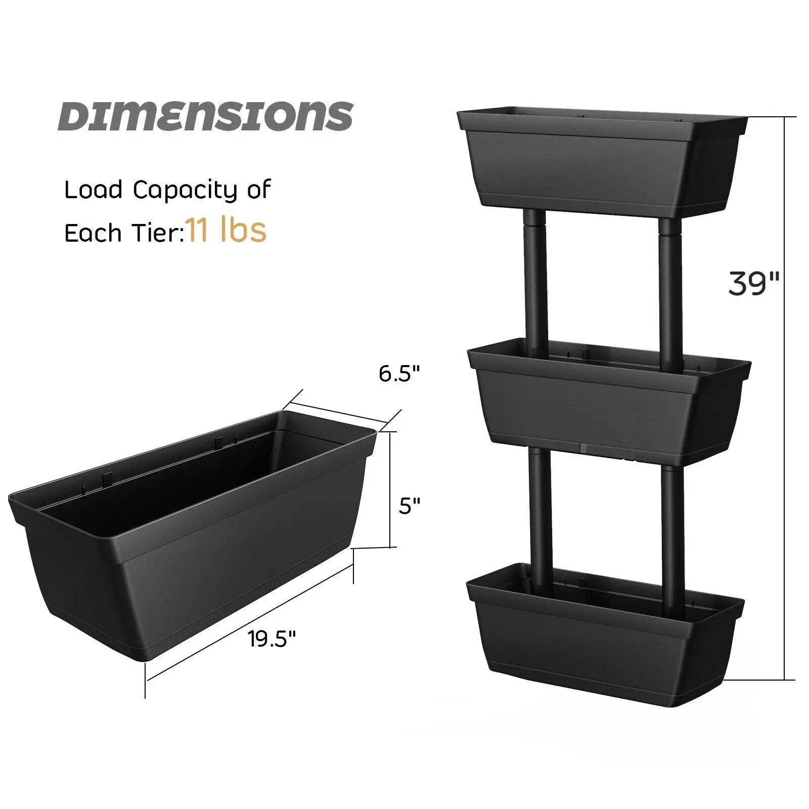 3-Tier Freestanding Vertical Plant Stand for Gardening and Planting Use by DirectDeals