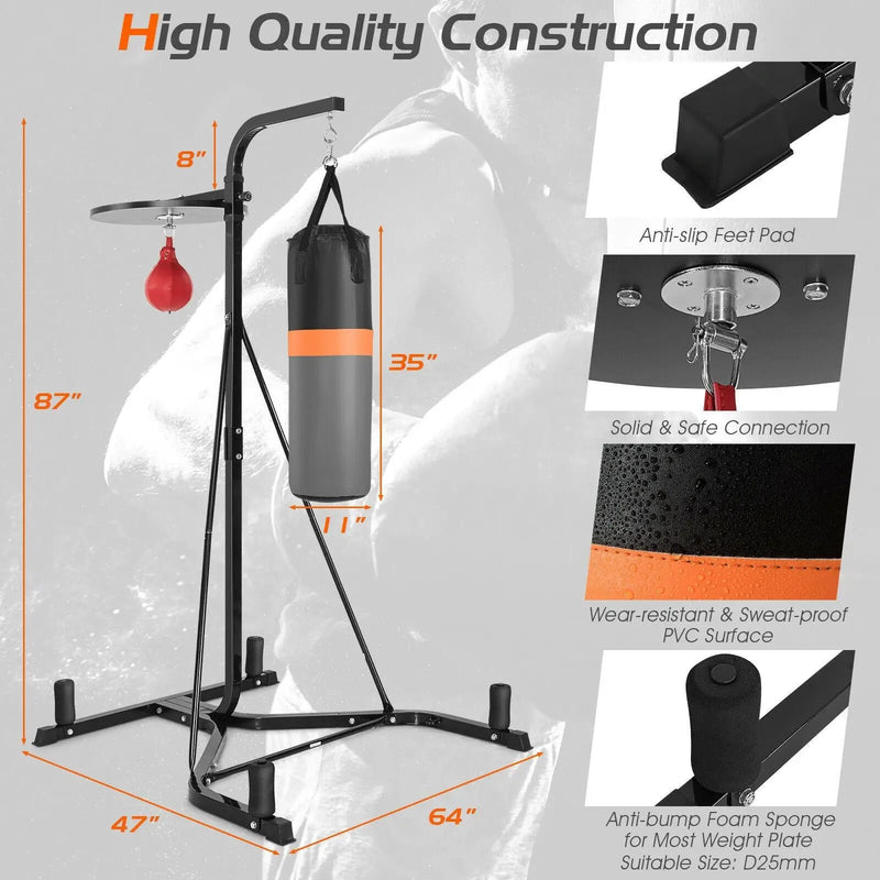 Heavy Duty Boxing Punching Stand With Heavy Bag by DirectDeals