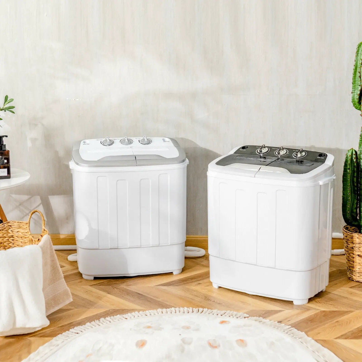 8 lbs Portable Mini Twin Tub Spinner Semi-Automatic Washing Machine, photo 2 of 9