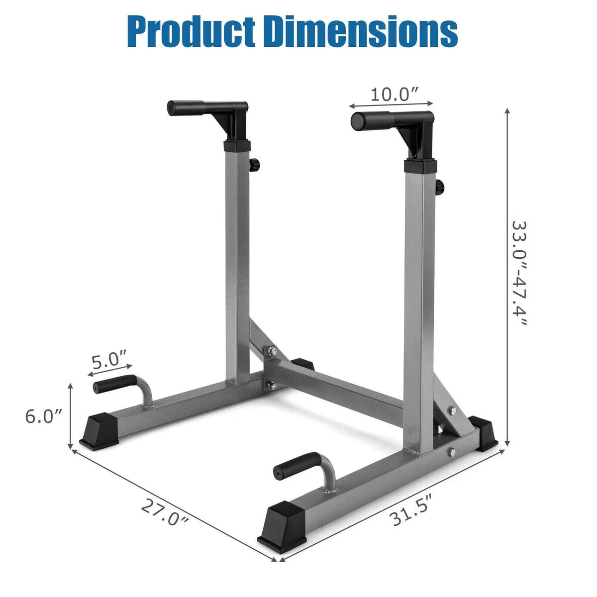 Adjustable Dip Bar with 10 Height Levels, photo 8 of 16