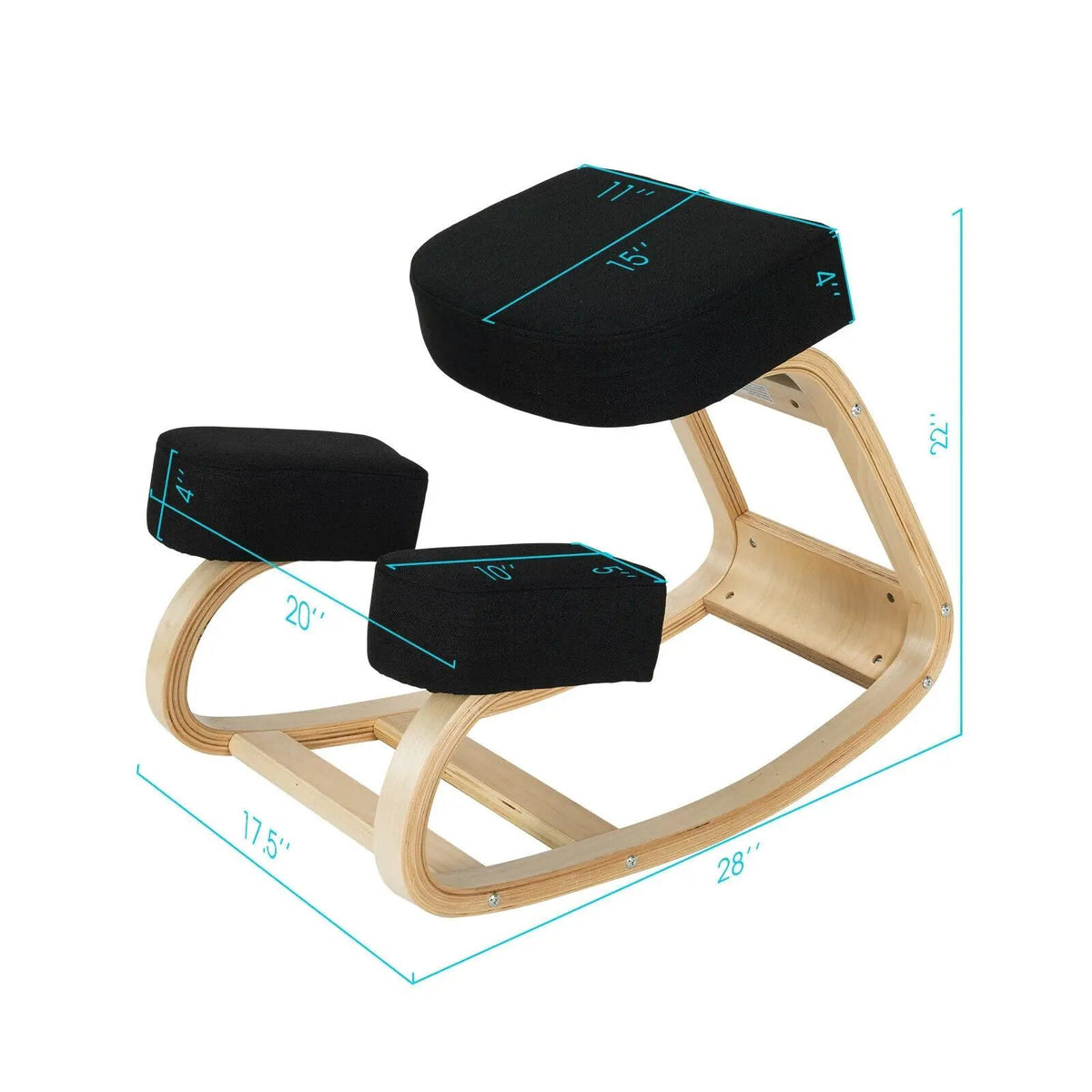 Ergonomic Kneeling Chair Rocking Office Desk Stool Upright Posture, photo 3 of 9
