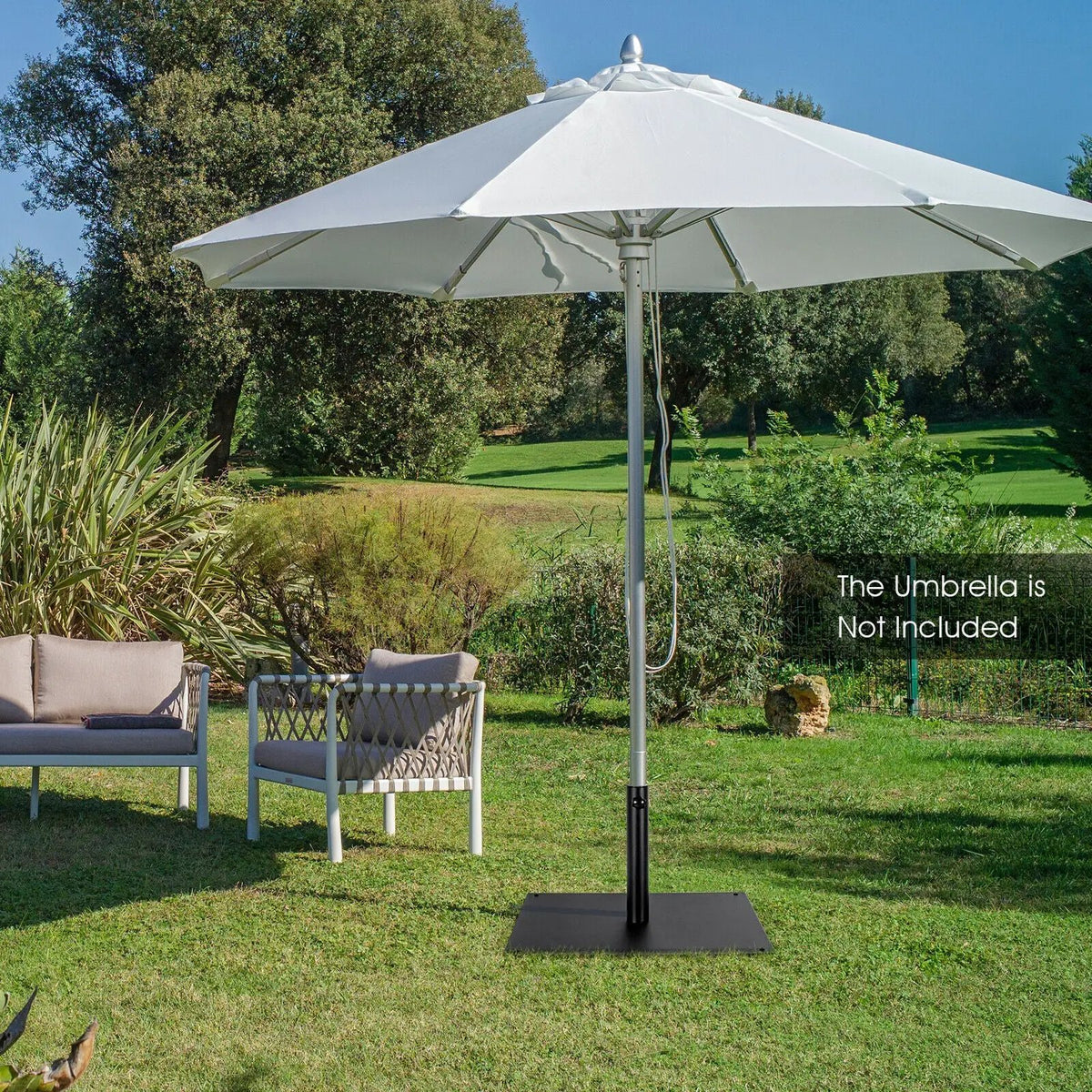 25 Inch Square Patio Umbrella Base 42 LBS Weighted, photo 2 of 7