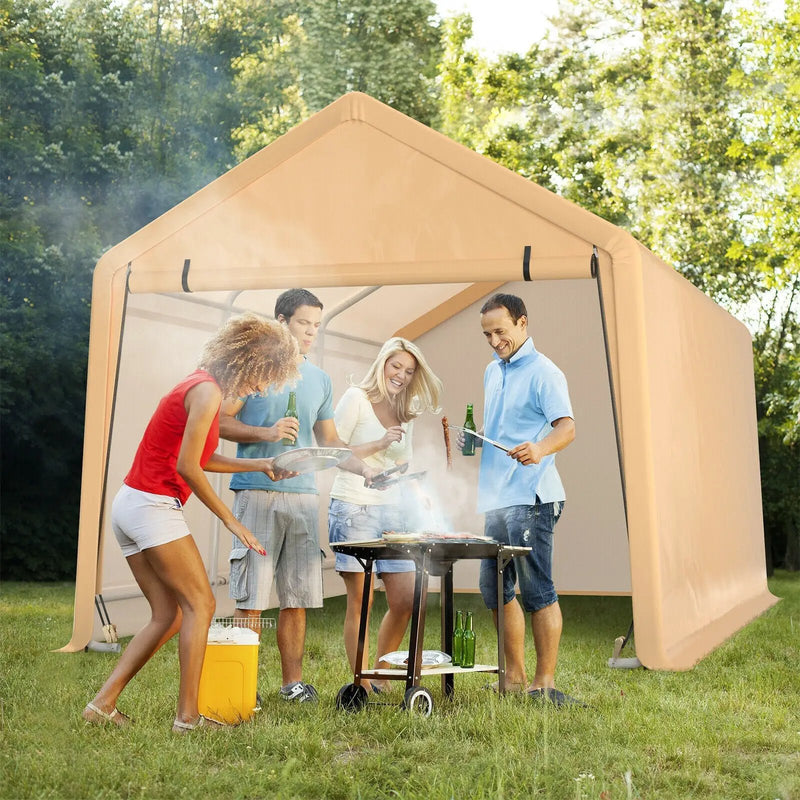 9 x 17 Feet Heavy Duty Carport Canopy-Yellow by DirectDeals