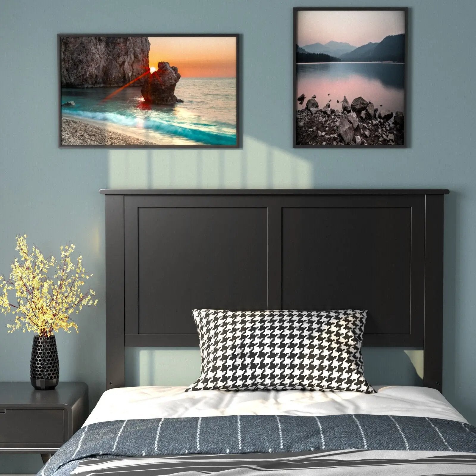 Solid Wood Flat Panel Headboard for Twin-size Bed by DirectDeals