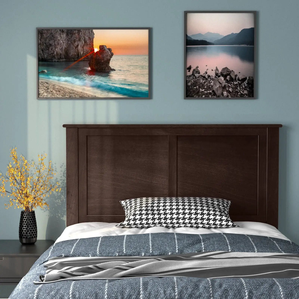 Solid Wood Flat Panel Headboard for Twin-size Bed, photo 6 of 24
