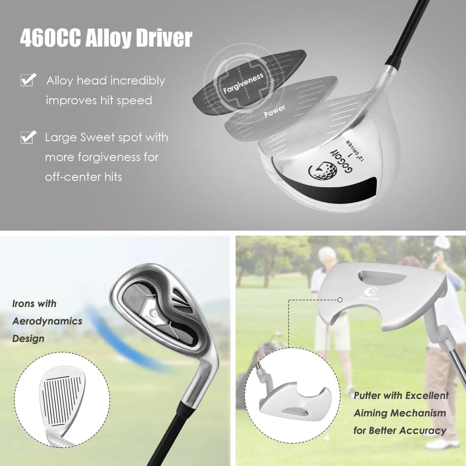Women's Complete Golf Club Set - 10 Piece with Stand Bag by DirectDeals