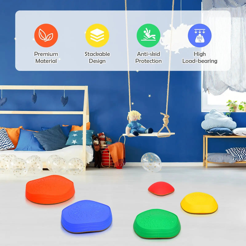 5 Pieces Kids Balance Stepping Stones by DirectDeals
