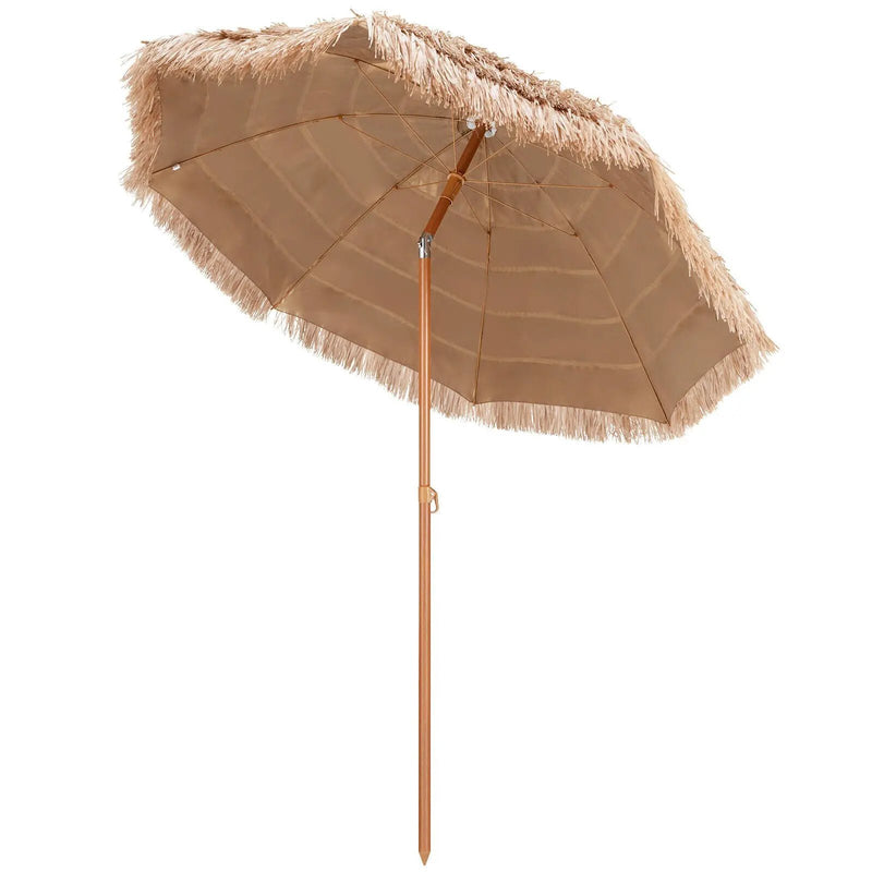 7.2 Feet Patio Thatched Tiki Umbrella Hawaiian Hula Beach Umbrella by DirectDeals