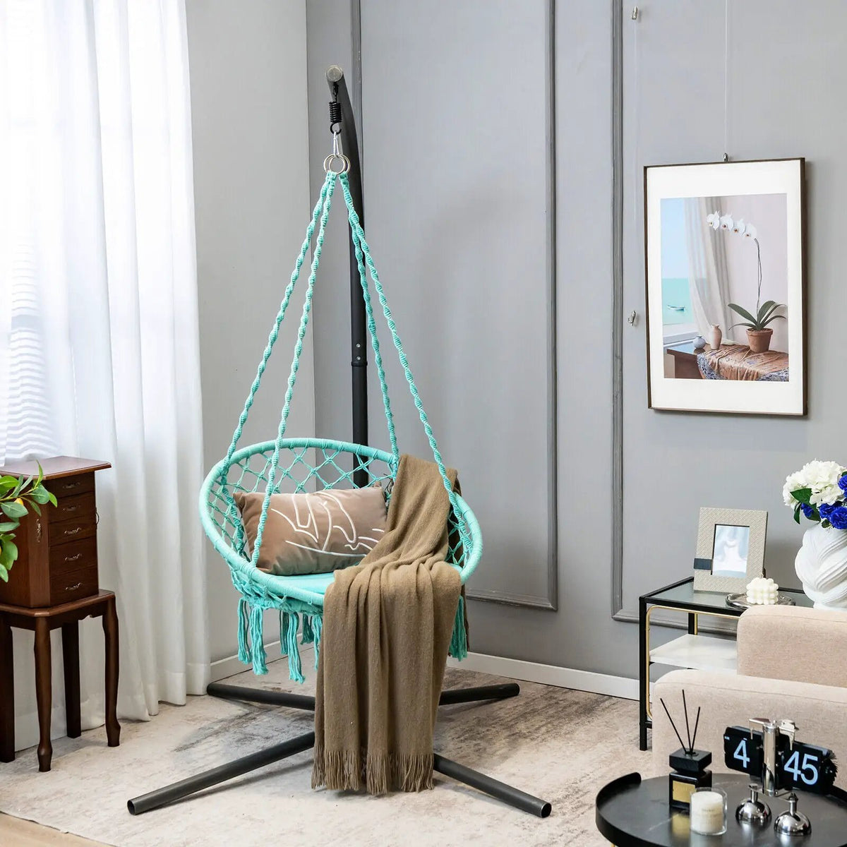 Cushioned Hammock Swing Chair with Hanging Kit, photo 2 of 24