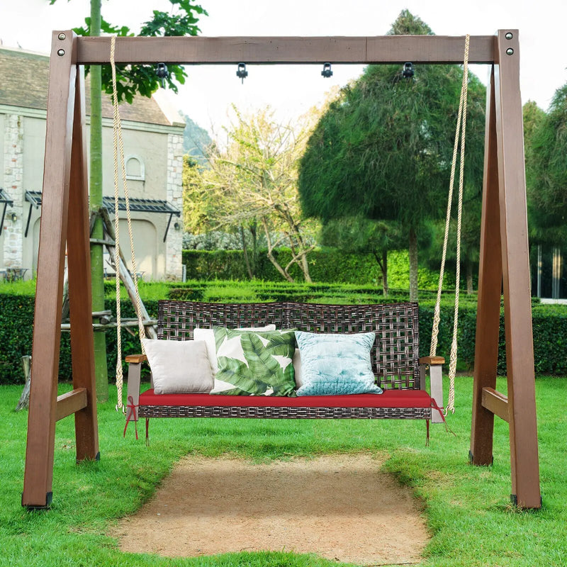 2-Person Rattan Hanging Porch Swing Chair by DirectDeals