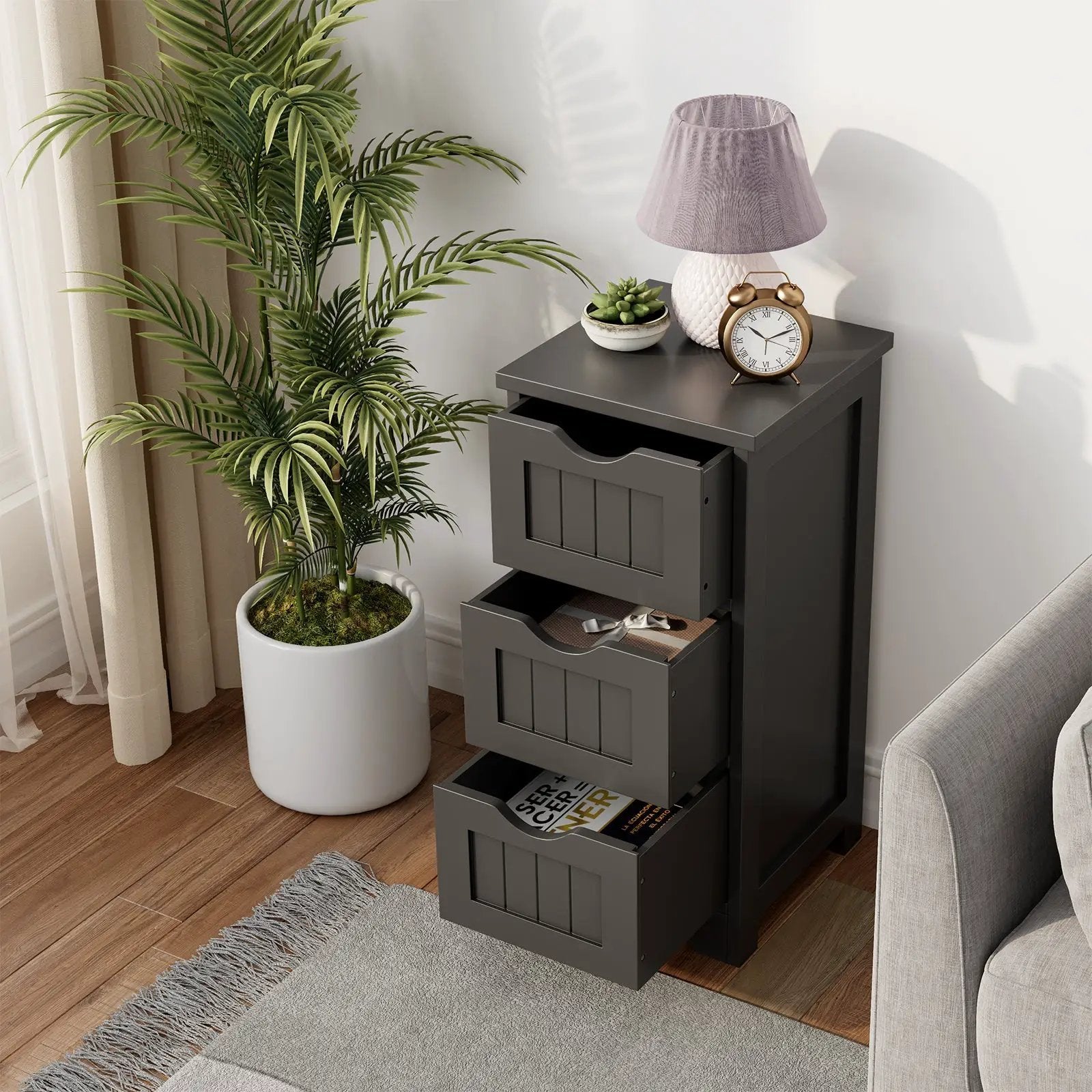 Bathroom Floor Freestanding Storage Organizer with 3 Drawers by DirectDeals