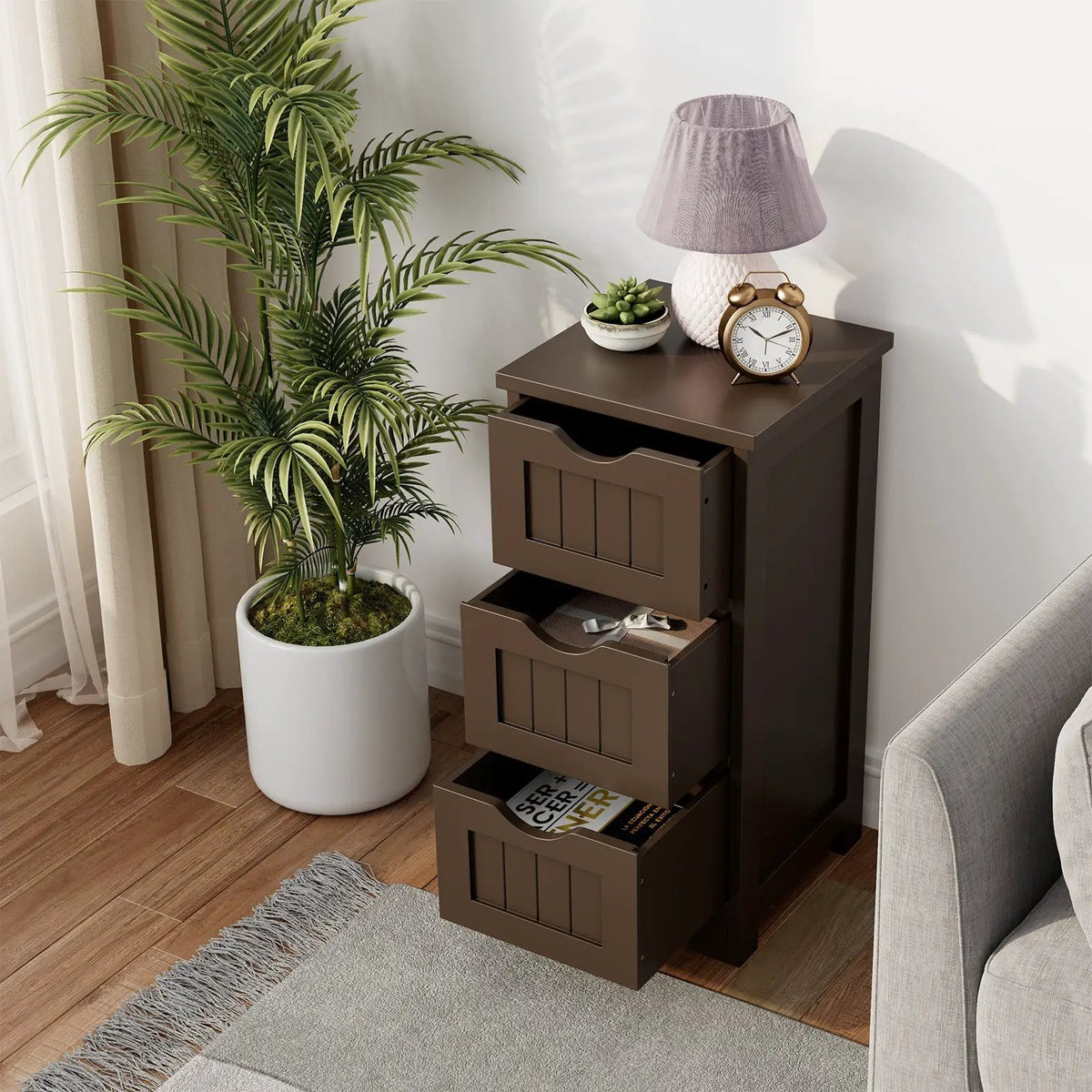 Bathroom Floor Freestanding Storage Organizer with 3 Drawers, photo 5 of 32