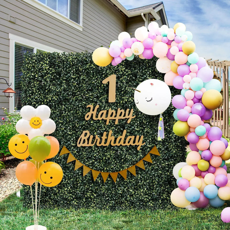 12 Pieces Artificial Peanut Leaf Hedges Panels by DirectDeals