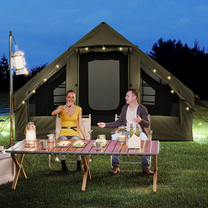 4-6 People Inflatable Camping Tent with 4 Mesh Screen Windows and 2 Doors by DirectDeals