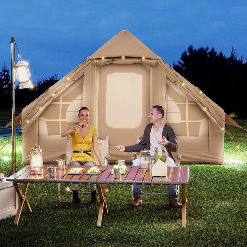 4-6 People Inflatable Camping Tent with 4 Mesh Screen Windows and 2 Doors by DirectDeals