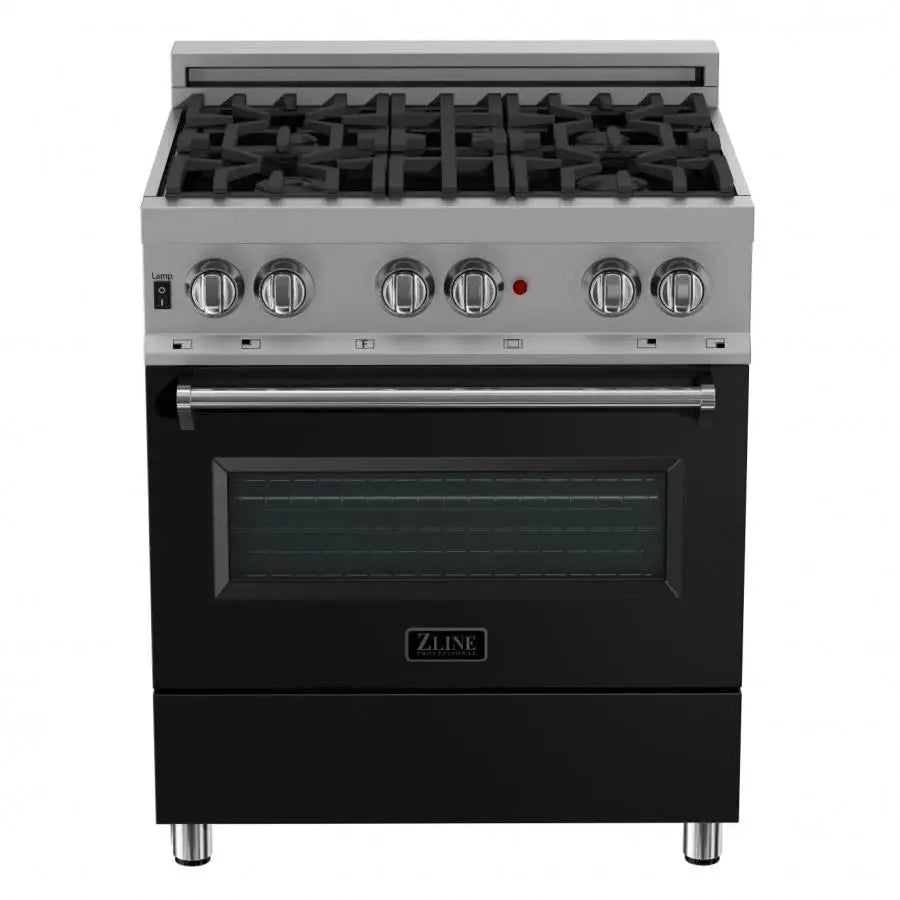 ZLINE 30" Bundle Range RAS-BLM-30 & Range Hood 8654BLM-30, 2KP-RASBLMRH30 by Farmhouse Kitchen and Bath