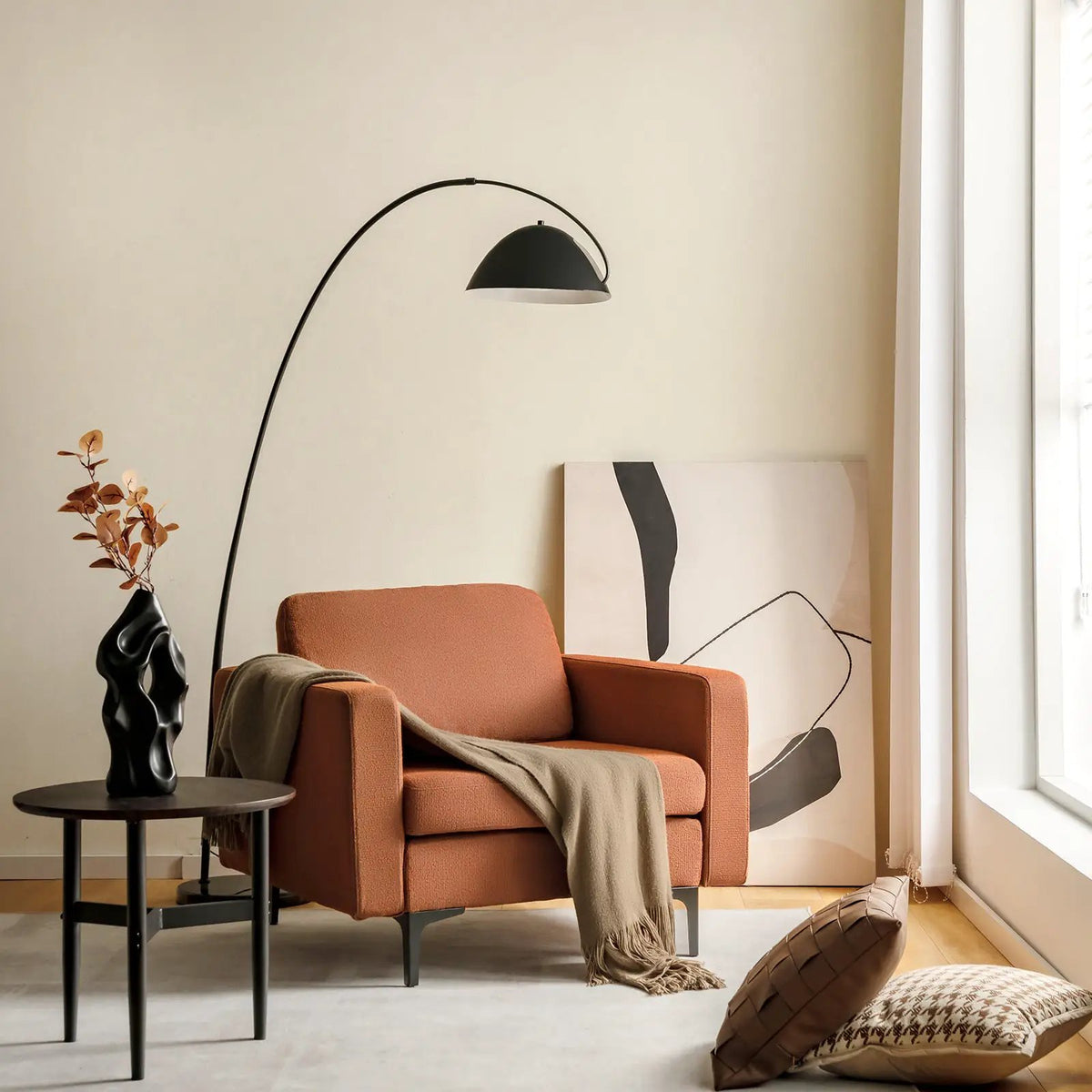 3-Seat Sectional Sofa Couch with Armrest Magazine Pocket and Metal Leg, photo 22 of 40