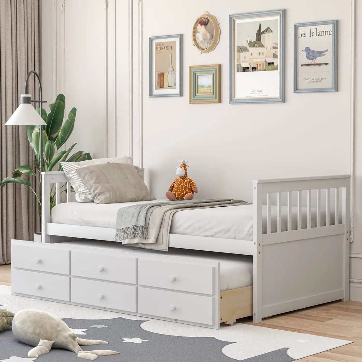 Twin Captain’s Bed with Trundle and 3 Storage Drawers, photo 2 of 10