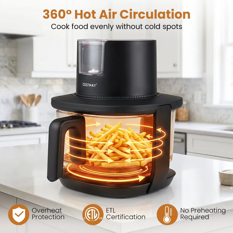 4.7 QT Glass Air Fryer with Steam Frying Mode by DirectDeals