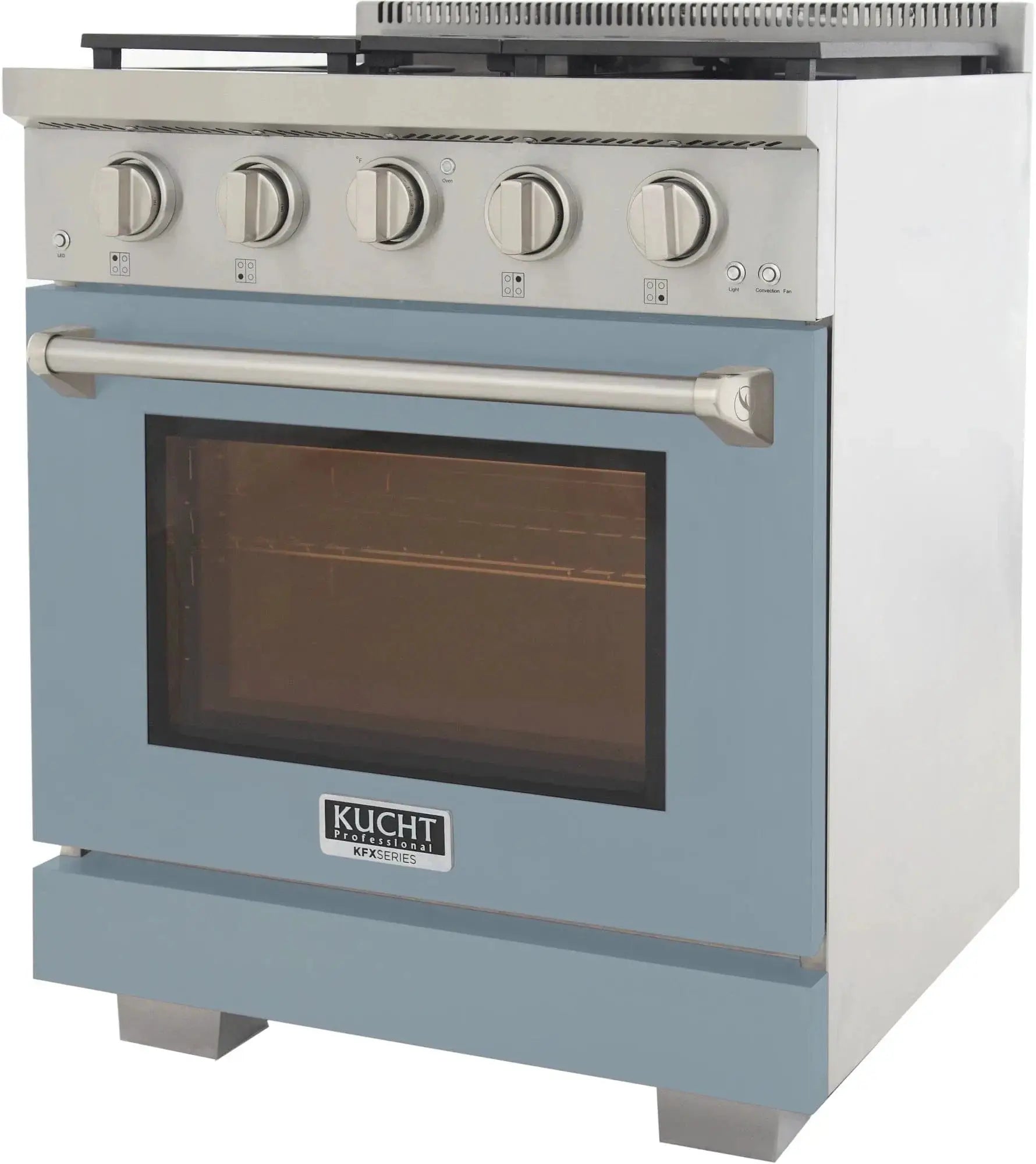 Kucht 30" Freestanding Professional Gas Range Liquid Propane KFX3000X/LP-LB by Farmhouse Kitchen and Bath