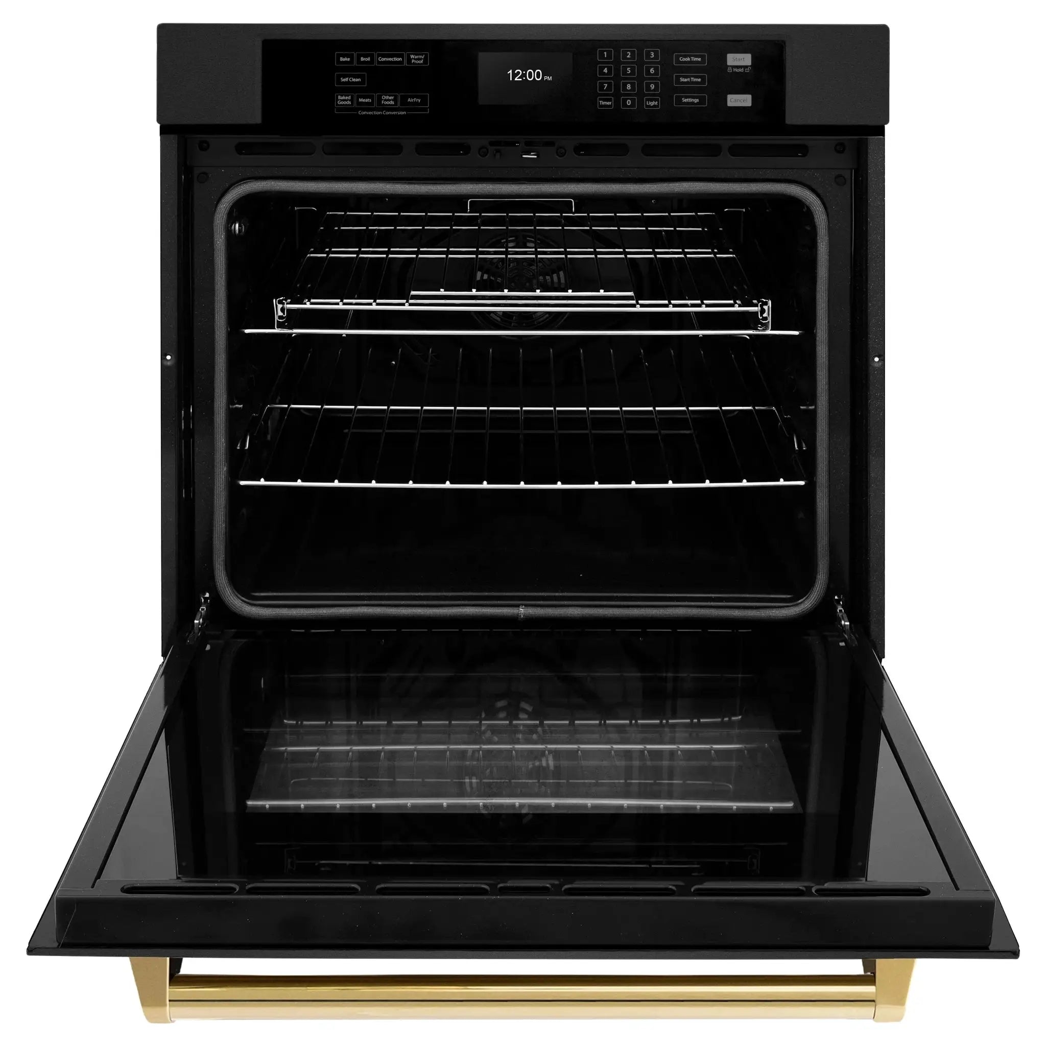ZLINE 30 "Professional True Convection Single Wall Oven, Air Fry, Self Clean, Black Stainless Steel, Champagne Bronze WASBZ-30-CB by Farmhouse Kitchen and Bath