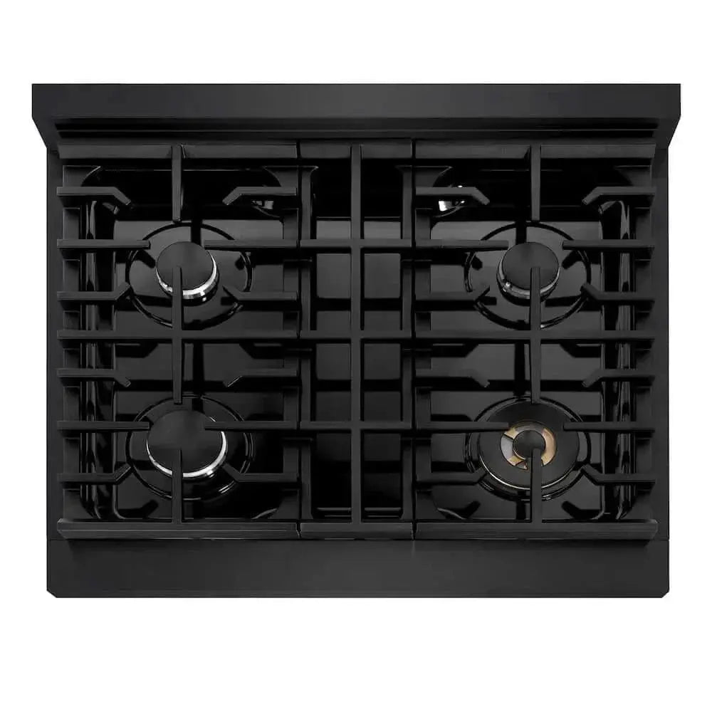 ZLINE 30" Paramount Gas Rangetop Black Stainless Steel SRTB-30 by Farmhouse Kitchen and Bath