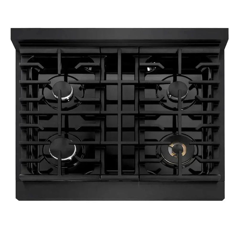 ZLINE 30" Paramount Gas Rangetop Black Stainless Steel SRTB-30 by Farmhouse Kitchen and Bath
