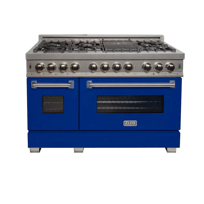 ZLINE 48" Bundle Range RAS-BM-48 & Range Hood 8654BM-48, 2KP-RASBMRH48 by Farmhouse Kitchen and Bath