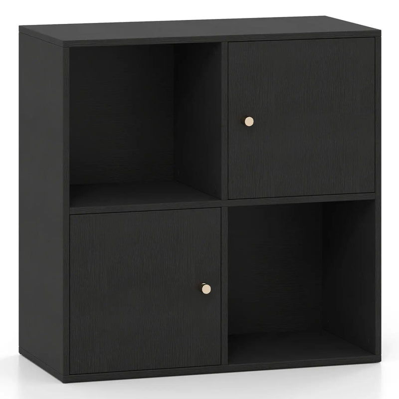 4-Cube Bookcase with 2 Cabinets and Anti-Tip Kit by DirectDeals