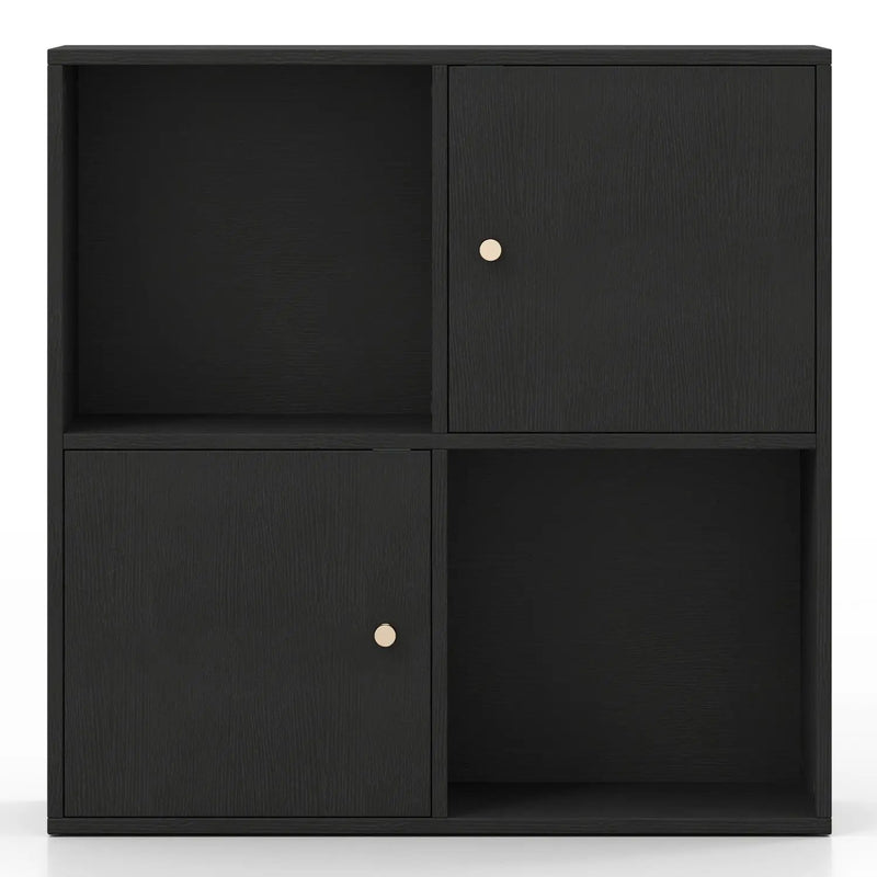 4-Cube Bookcase with 2 Cabinets and Anti-Tip Kit by DirectDeals