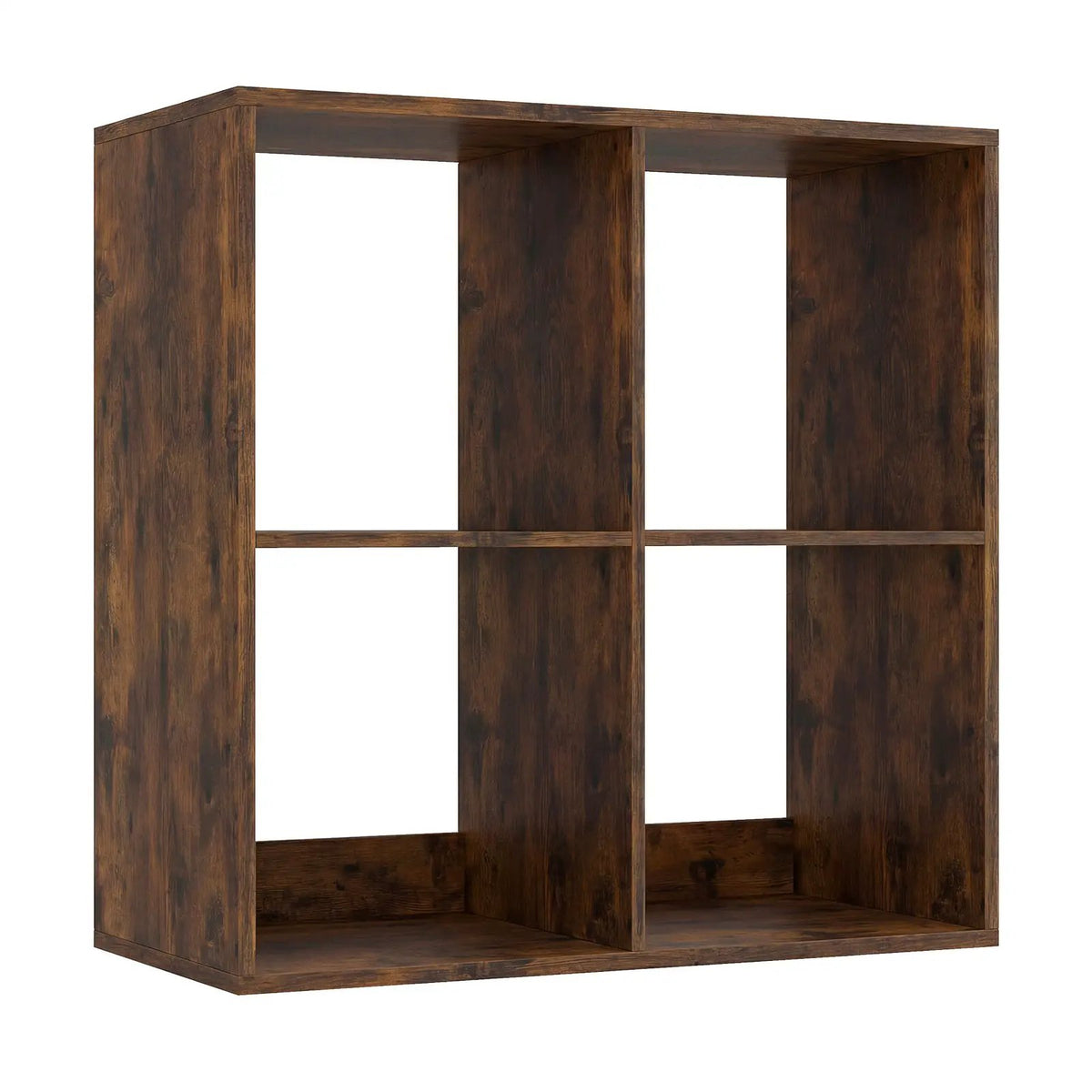 4 Cube Bookshelf with Back Guardrail for Living Room Bedroom, photo 9 of 11
