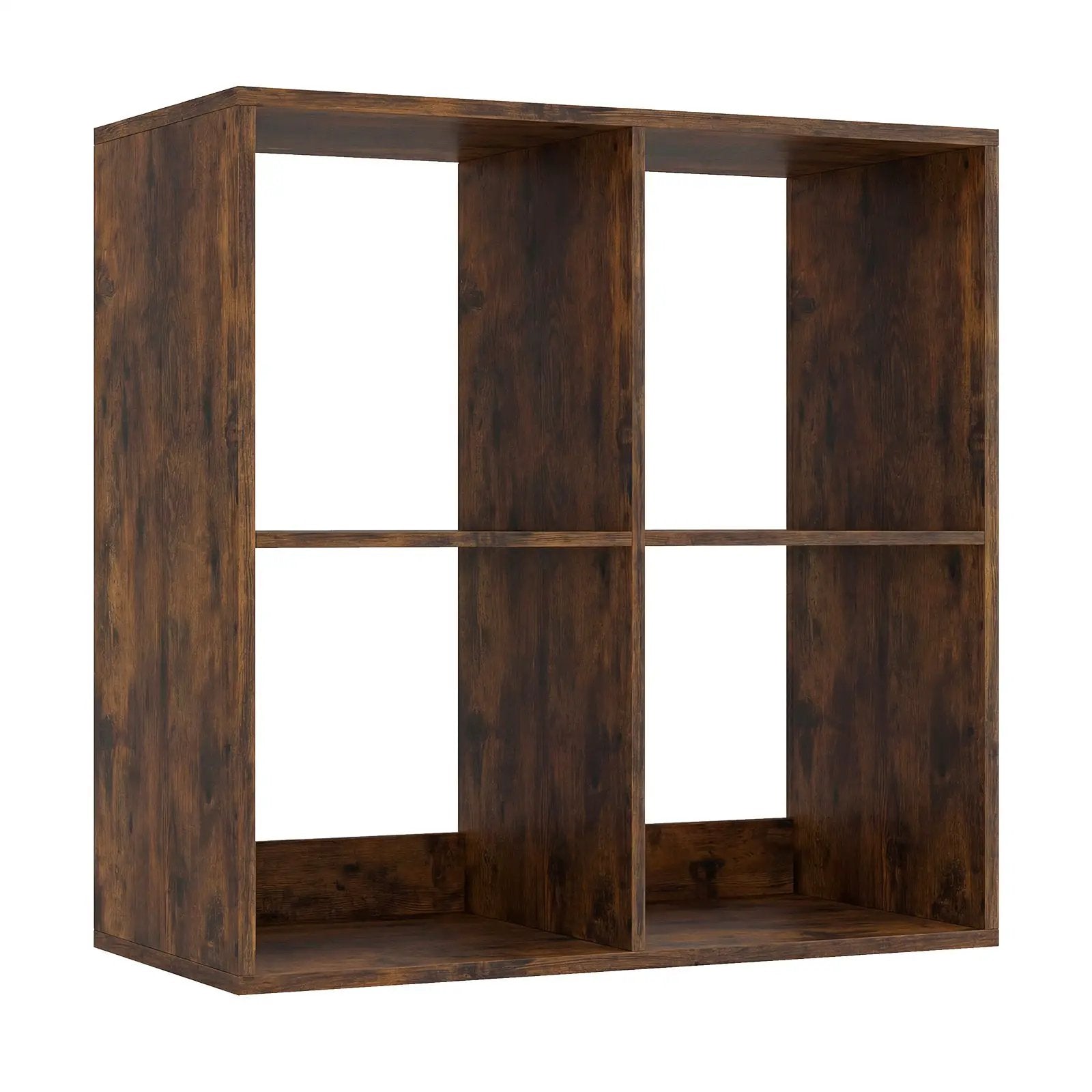 4 Cube Bookshelf with Back Guardrail for Living Room Bedroom by DirectDeals