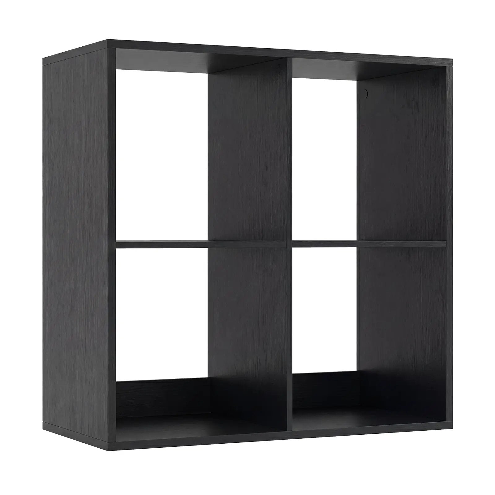 4 Cube Bookshelf with Back Guardrail for Living Room Bedroom by DirectDeals
