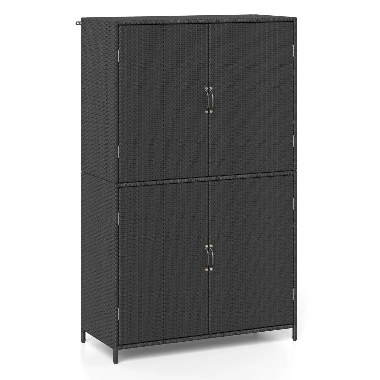 Rattan Vertical Storage Shed with Adjustable Shelves by DirectDeals