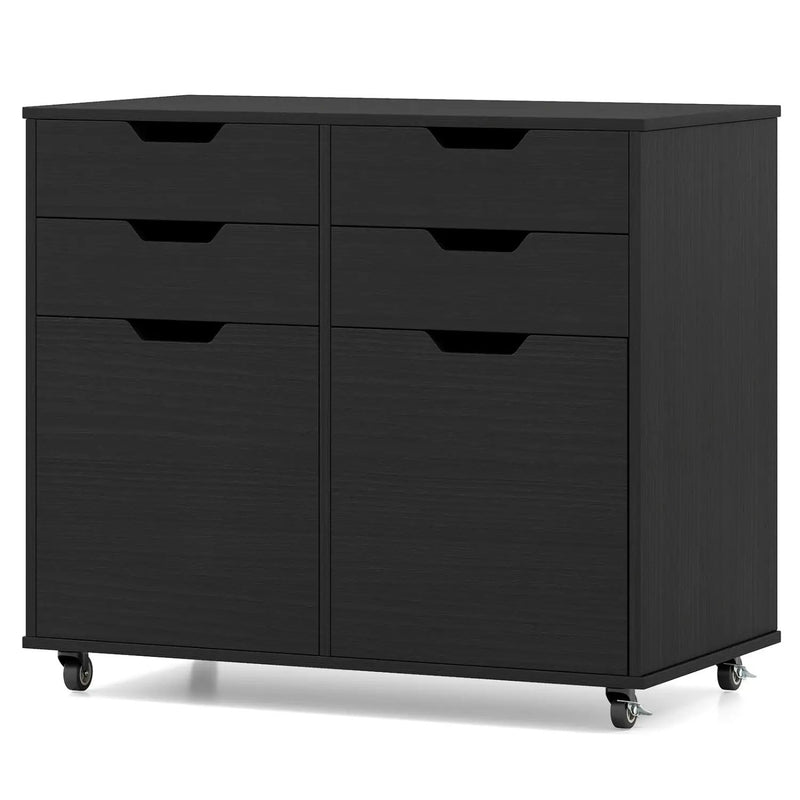 4 Drawer File Cabinet with Wheels for Home Office Organization by DirectDeals