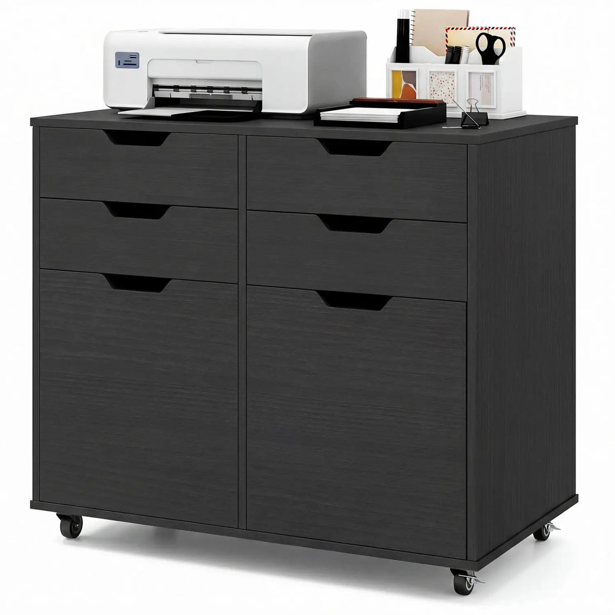 4 Drawer File Cabinet with Wheels for Home Office Organization, photo 7 of 16