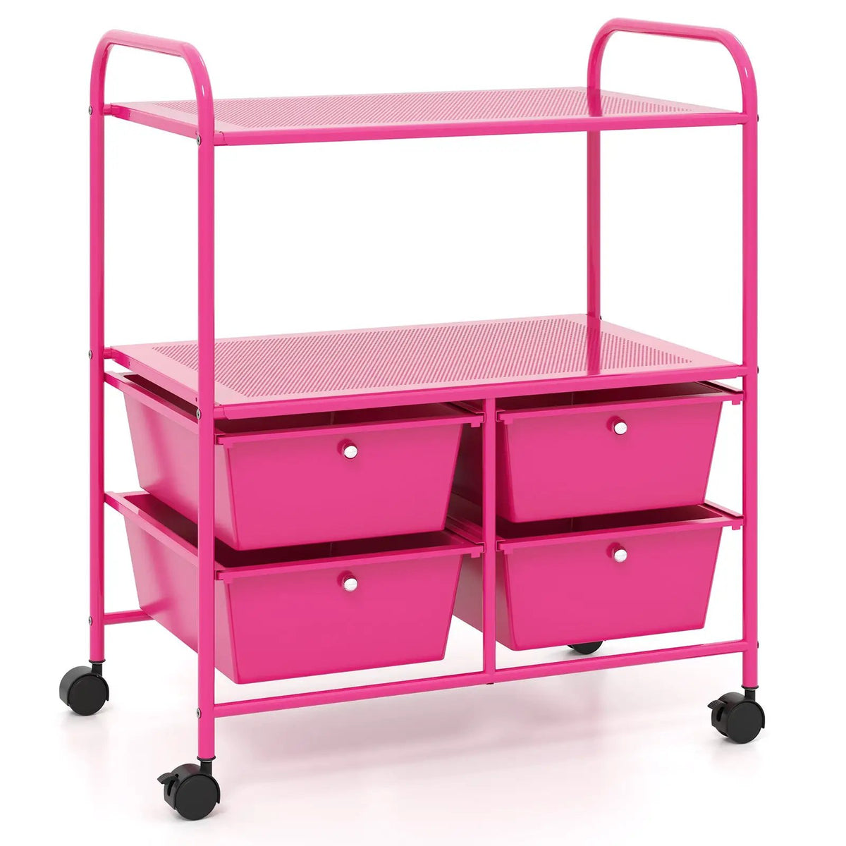Mobile 4 Drawers Shelves Rolling Storage Cart Rack, photo 12 of 15