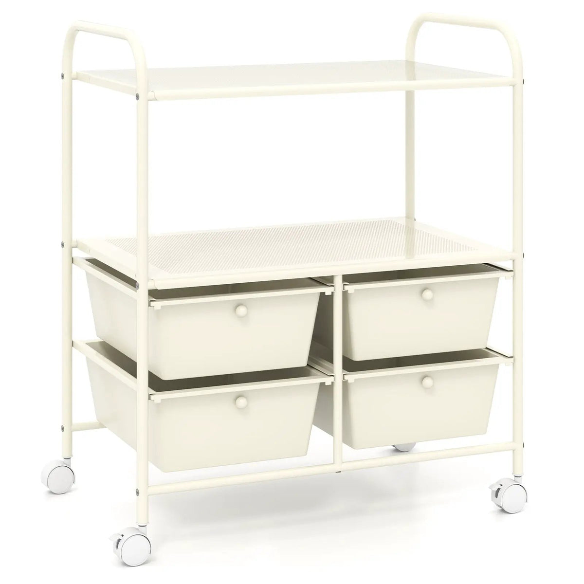 Mobile 4 Drawers Shelves Rolling Storage Cart Rack, photo 14 of 15