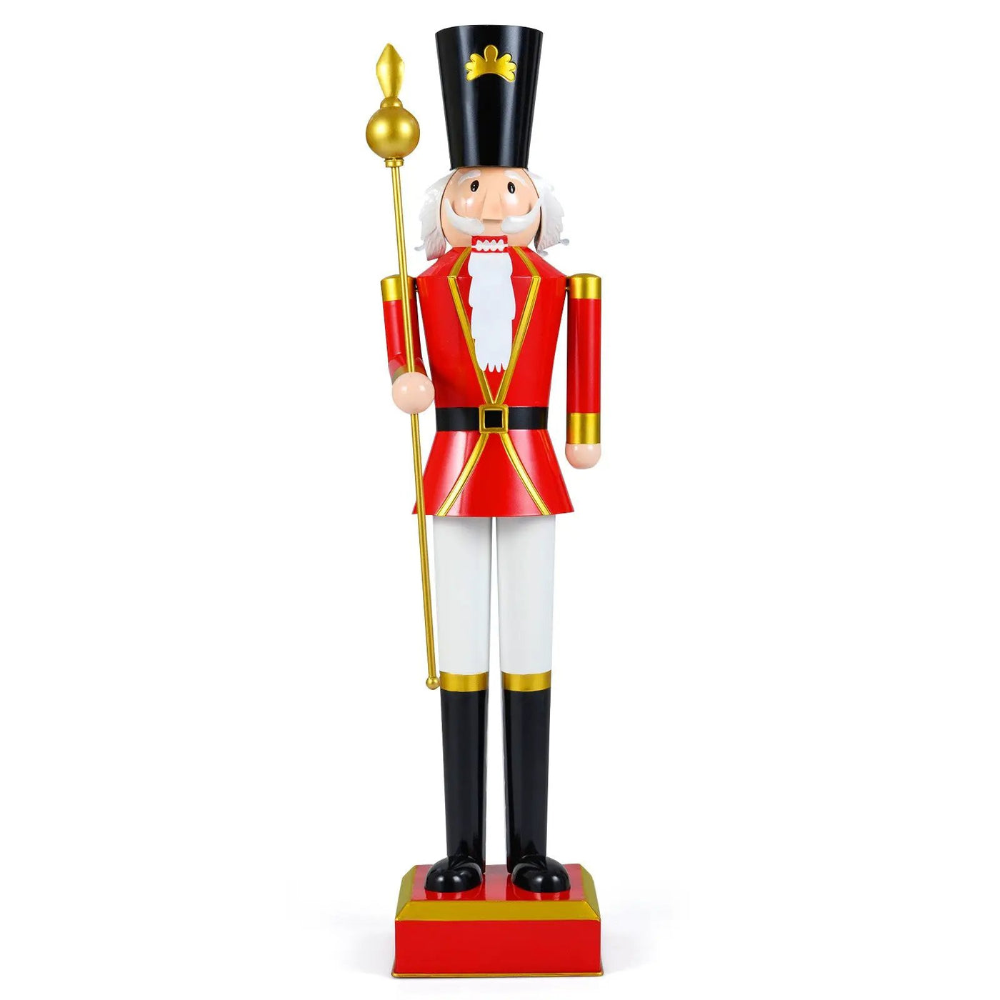 4 FT Christmas Nutcracker with High Hat & Beautiful Scepter by DirectDeals