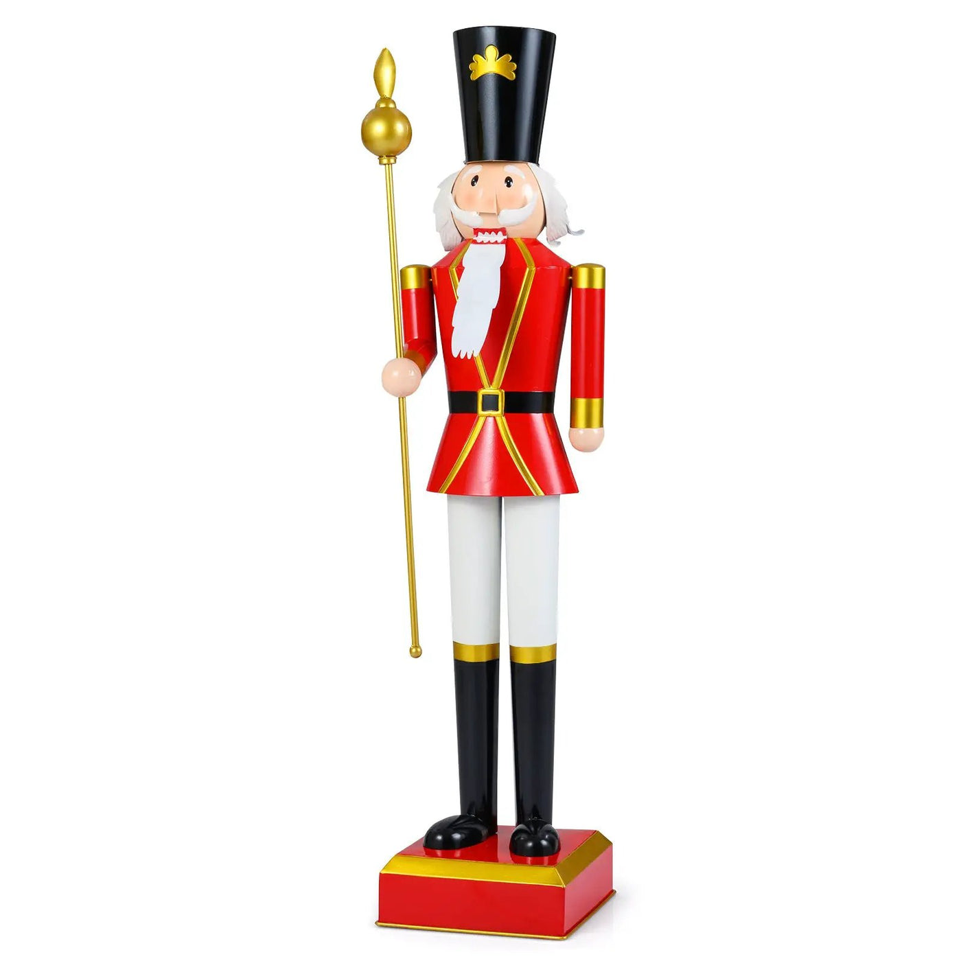 4 FT Christmas Nutcracker with High Hat & Beautiful Scepter by DirectDeals