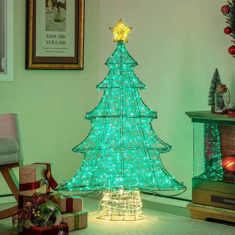 4 Feet Lighted Artificial Christmas Tree with 520 LED Lights and Top Star by DirectDeals