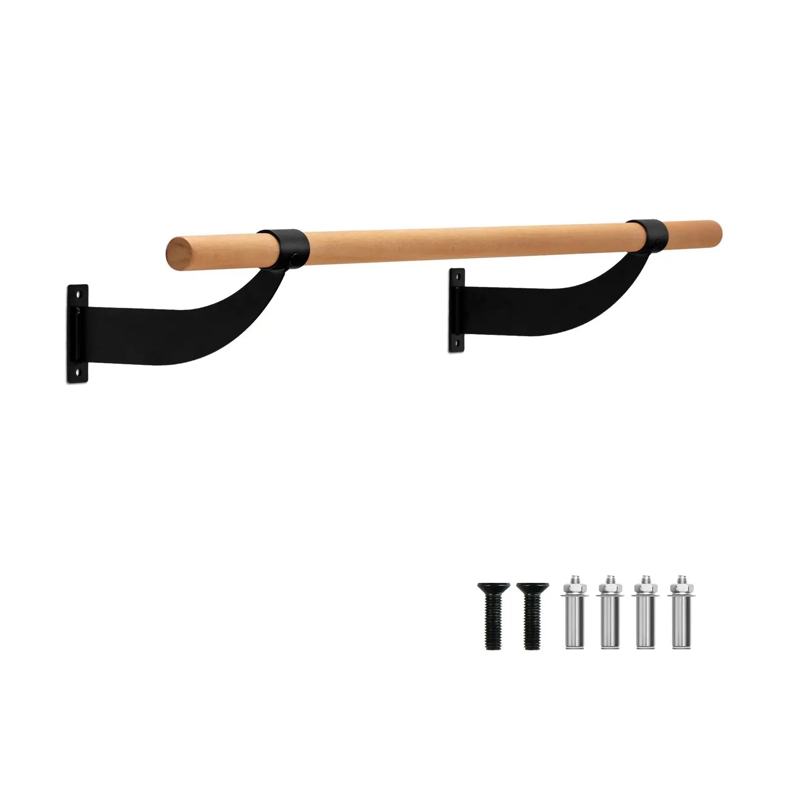 4 Feet Wall-Mounted Ballet Barre for Yoga-Black by DirectDeals