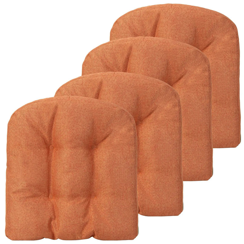 4 Pack 17.5 x 17 Inch U-Shaped Chair Pads with Polyester Cover by DirectDeals