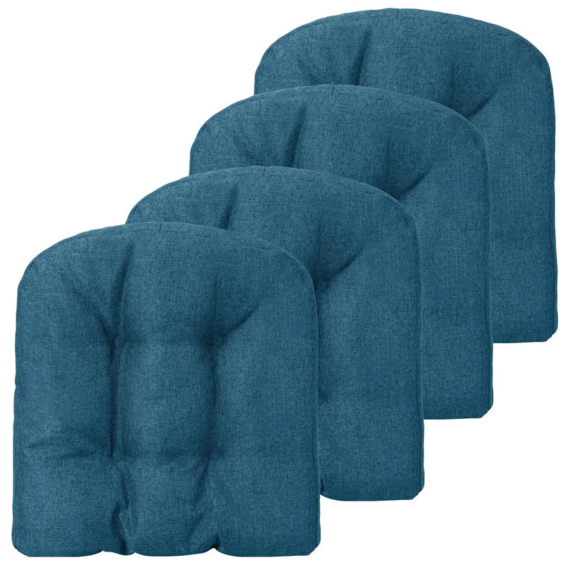 4 Pack 17.5 x 17 Inch U-Shaped Chair Pads with Polyester Cover by DirectDeals